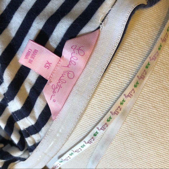 LILLY PULITZER | fun halter dress navy stripe cute - Picture 4 of 6